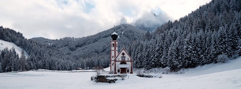 View full size Winter Chapel, a fine art photograph by Justin Cooper